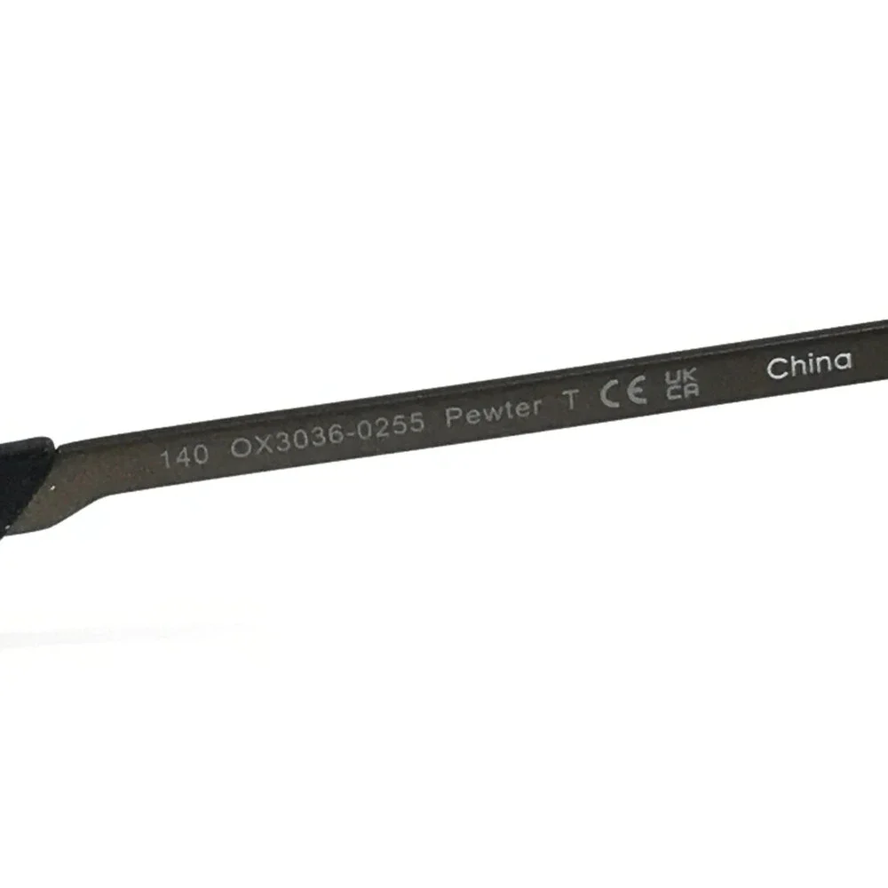 Oakley Eyeglasses Frames Foil RQ OX3036-0255 Pewter Rectangle Wire Rim 55-18-140